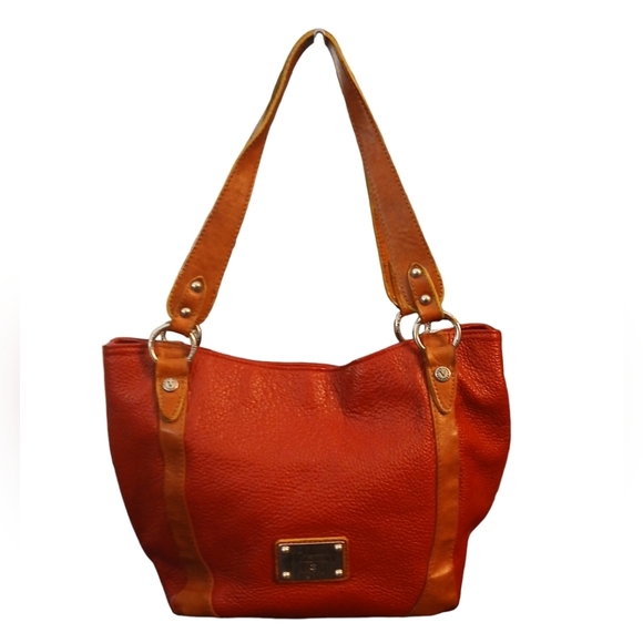 Valentina Italia Red Leather Shoulder Bag - Picture 1 of 12